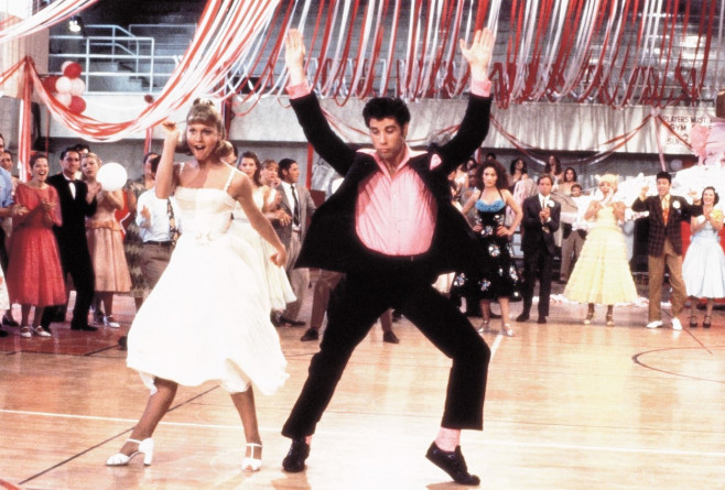 Olivia Newton-John și John Travolta în "Grease".