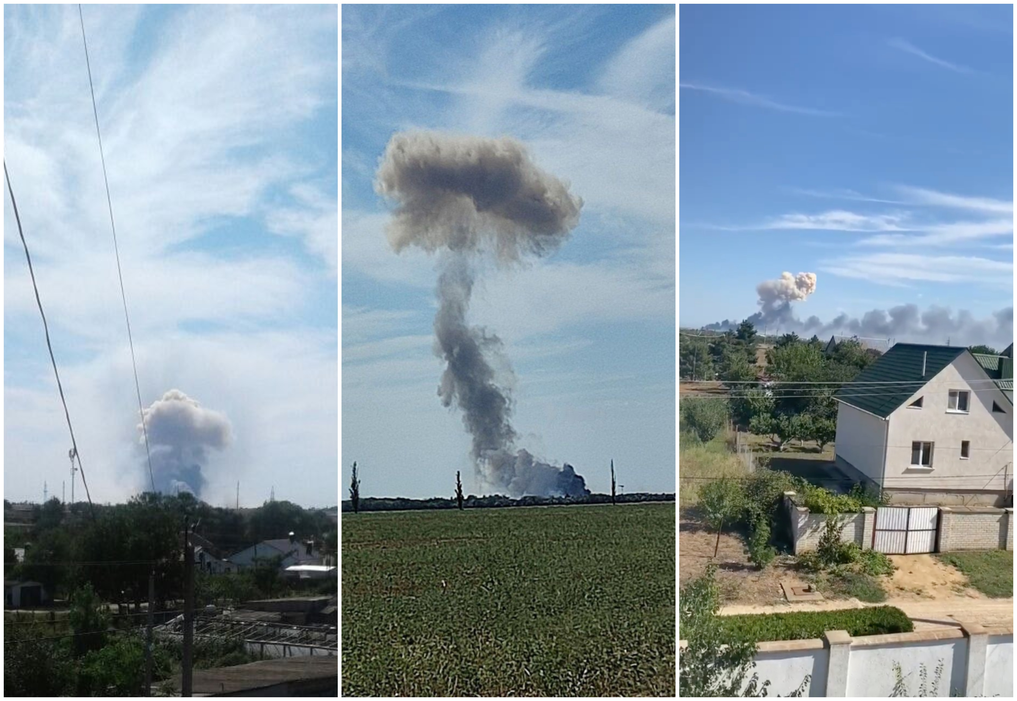 Explozii puternice la o bază militară rusă din Crimeea