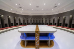 Teams changing rooms at Lusail Stadium. The 80,000-seat Lusail Stadium will embody Qatar's ambition and its passion for sharing Arab culture with the world. It is here that the FIFA World Cup Qatar 2022 final will be staged. The design of the stadium is i