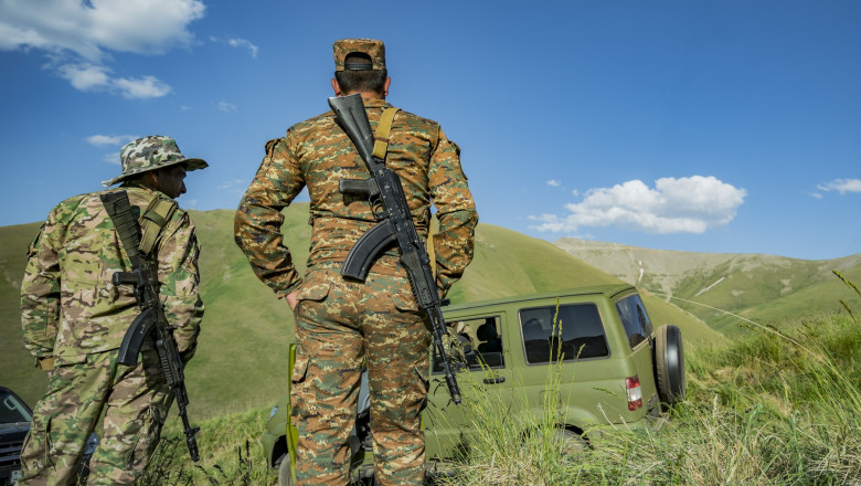 Azeries troops positions inside armenian territory in Gegharkunik province, Verin Shorzha - 15 Jun 2021
