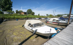 Ships on dry land in the marina of Beusichem