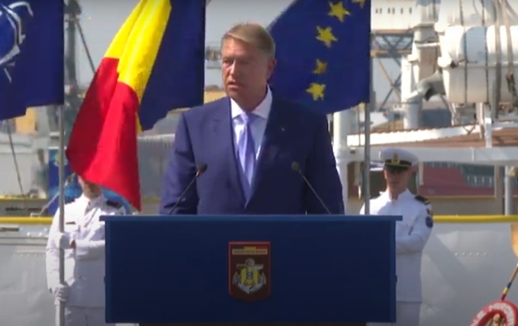 Klaus Iohannis, de Ziua Marinei: Vom consolida postura NATO de descurajare și apărare în regiunea Mării Negre pe termen lung