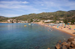 Campese village and beach, Giglio Island, Tuscan archipelago, Tuscany, Italy, Europe