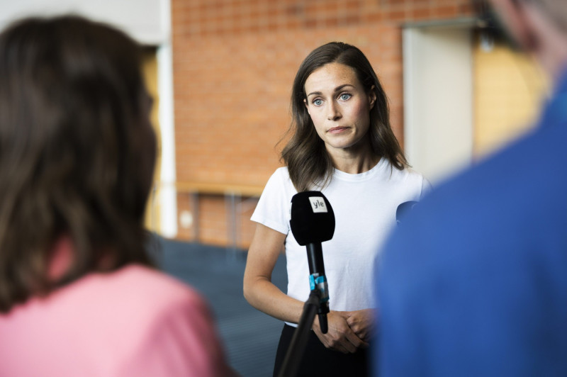 The Prime Minister answered media questions, Kuopio, Finland - 18 Aug 2022