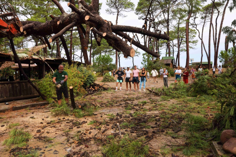 5 Dead During A Violent Storm In Corsica, Calvi, France - 18 Aug 2022