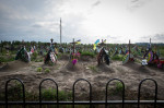 Central city cemetery in Bucha, Ukraine - 11 Aug 2022