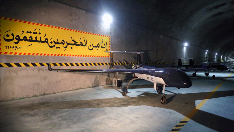 military unmanned aerial vehicles (UAVs or drones) at an underground base in an undisclosed location in Iran