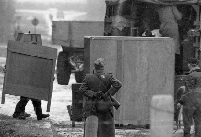 Berliner Mauer, Evakuierung von Wohnhäusern / Foto 1962