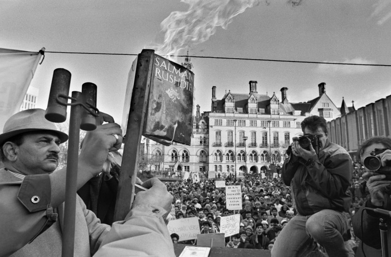 Demonstration against the Salman Rushdie book 'The Satanic Verses', Bradford, UK - 14 Jan 1989
