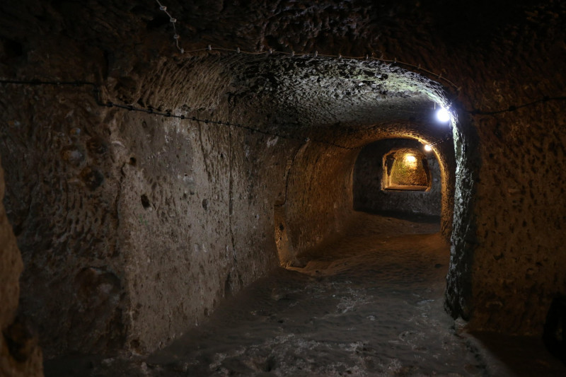 Derinkuyu Underground City in Cappadocia, Nevsehir, Turkey