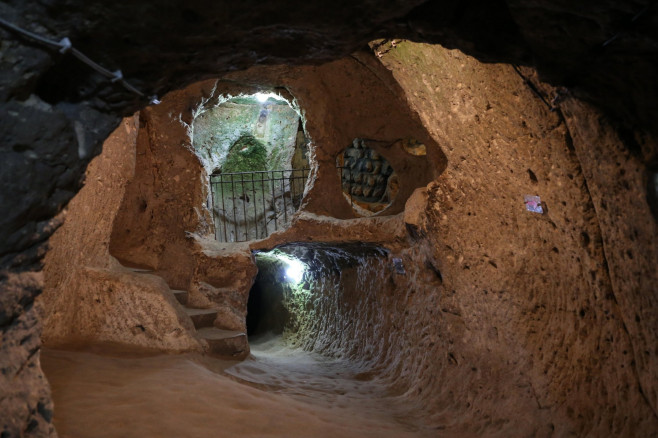 Derinkuyu Underground City in Cappadocia, Nevsehir, Turkey