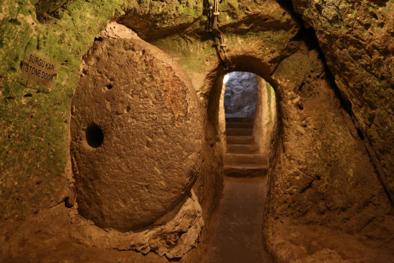 Derinkuyu Underground City in Cappadocia, Nevsehir, Turkey