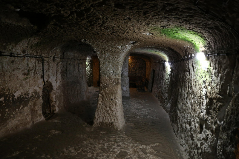 Derinkuyu Underground City in Cappadocia, Nevsehir, Turkey