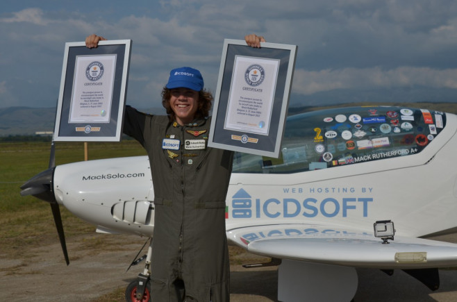 BULGARIA: MACK RUTHERFORD YOUNEST PERSON AROUND THE WORLD FLIGHT