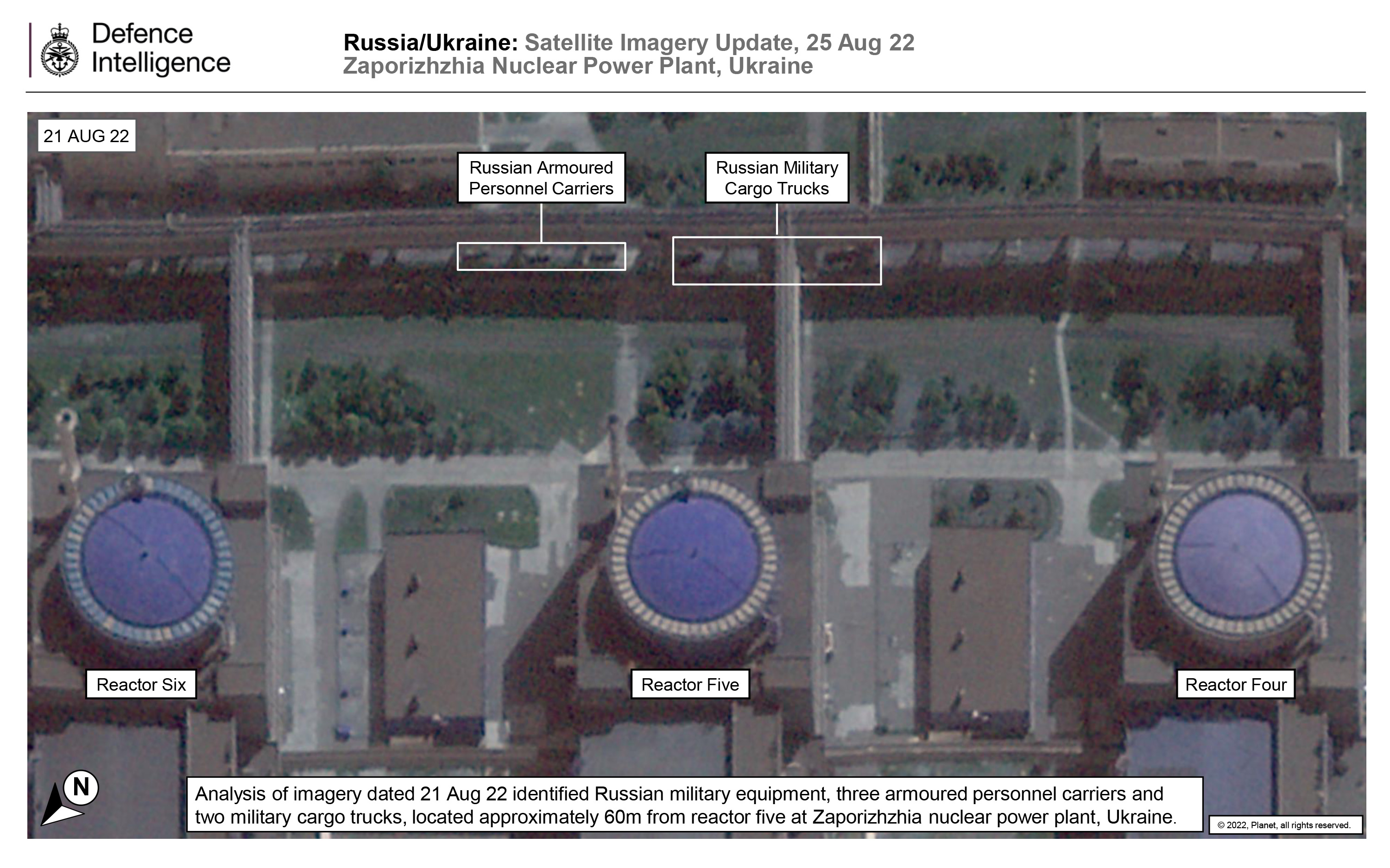 Noi provocări ale Rusiei la Zaporojie. Imagini din satelit arată blindate parcate sub conducte, lângă reactoarele centralei nucleare