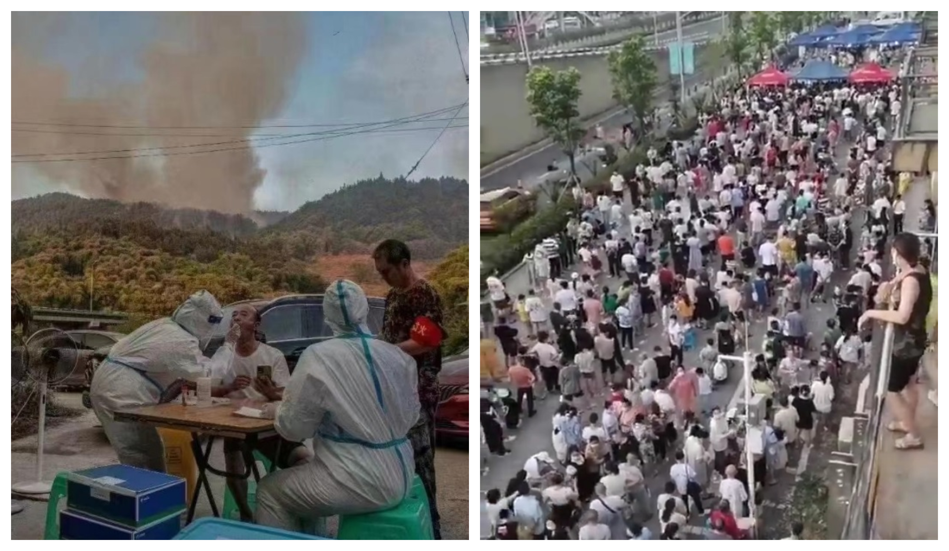 Milioane de chinezi au așteptat la coadă să se testeze pentru Covid la peste 40 °C, în timp ce în jurul lor ardeau pădurile