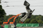 Latvia WWII Soviet Monument Demolition