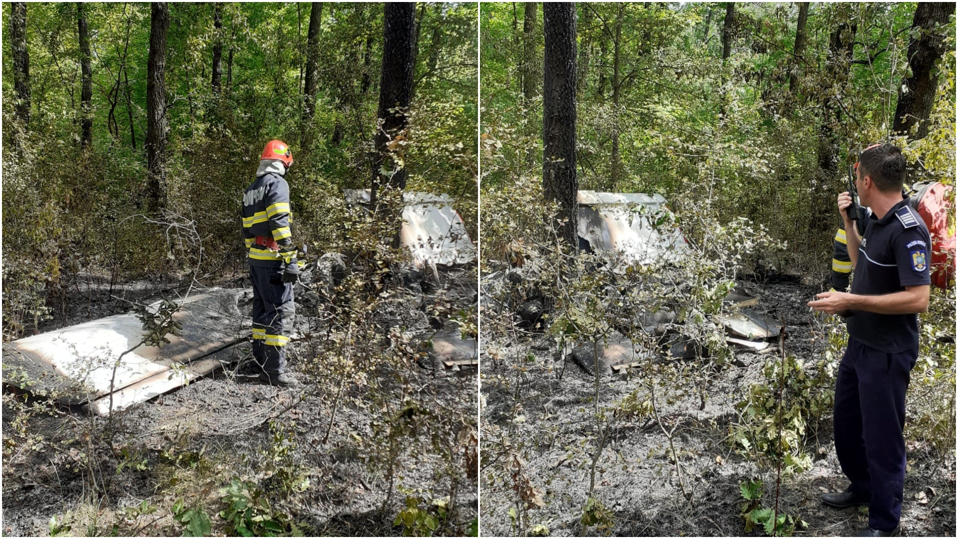 Un avion de agrement s-a prăbușit în județul Giurgiu: 2 persoane găsite carbonizate. Procurorii cercetează un eventual consum de alcool