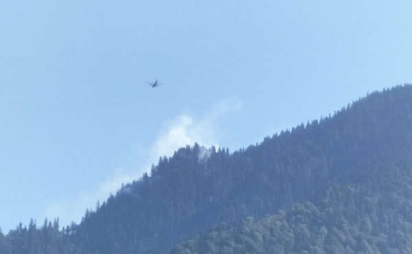 Incendiu într-o pădure din Munţii Maramureşului. Un avion militar intervine pentru a stinge flăcările