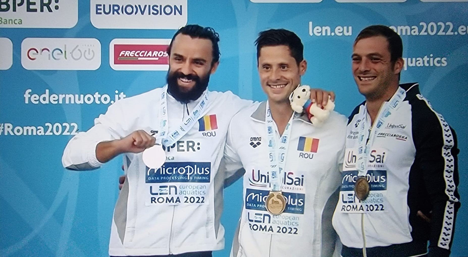 Constantin Popovici şi Cătălin Preda au obţinut aur şi argint în proba de sărituri de la mare înălţime, la Europenele de la Roma