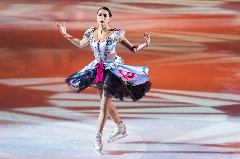 Ice show of Olympic champion Tatyana Navka "Scarlet Flower" at the Yubileiny sports complex.