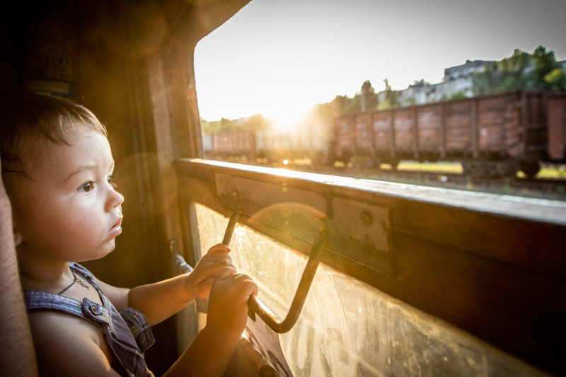 Evacuation Train from Pokrovsk in Donetsk Oblast, Ukraine - 6 Aug 2022