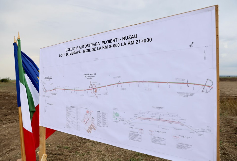 Încep lucrările la primul lot de 21 de kilometri al Autostrăzii Ploieşti-Buzău
