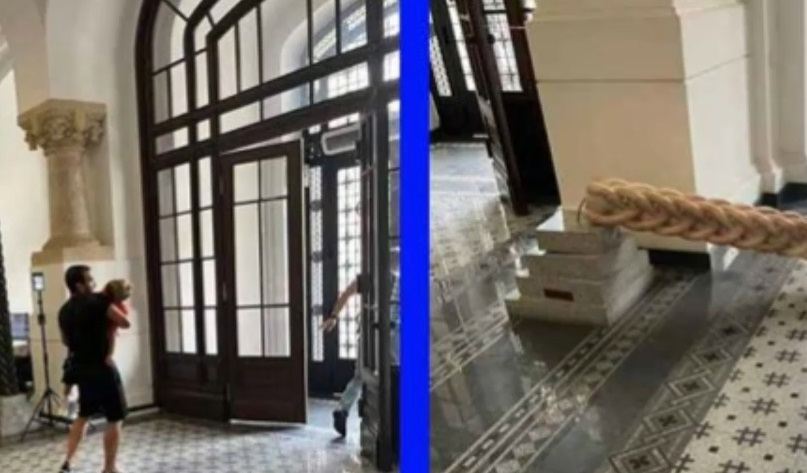 VIDEO Un copil de 7 ani a fost rănit de o coloană decorativă în Primăria Capitalei