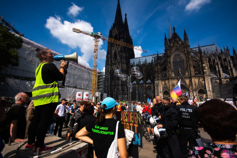 Pro Russian Demonstration In Cologne, Germany - 04 Sep 2022