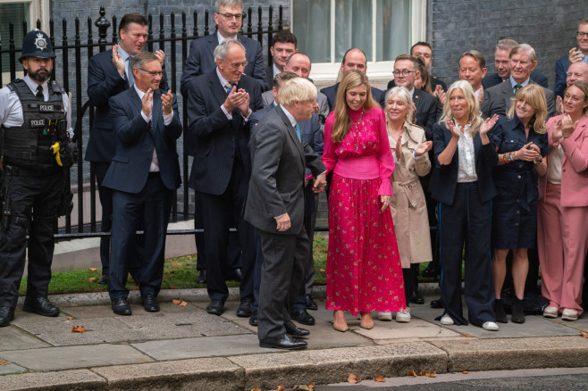 Prime Minister Boris Johnson delivers his farewell speech at Downing Street, Downing Street, London, United Kingdom - 06 Sep 2022