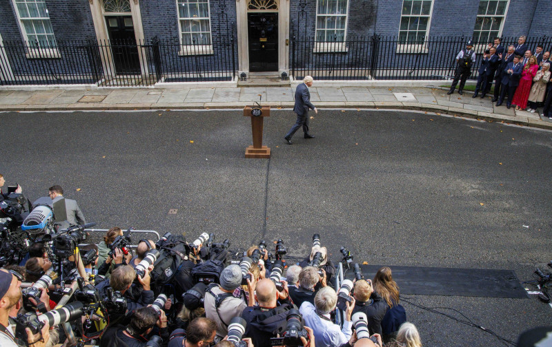 Boris Johnson delivers his final speech, Downing Street, London, UK - 06 Sep 2022
