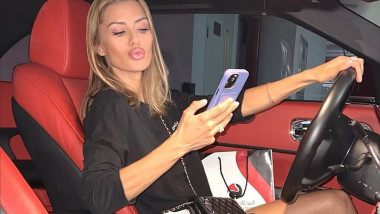 ​Russian influencer Victoria Bonya, 42, pictured with a Chanel bag​ five months after she was filmed cutting it
