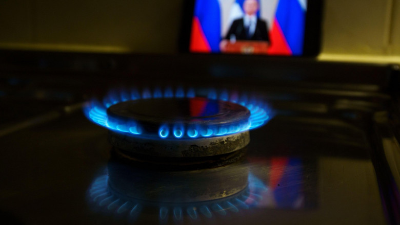 Gas at home for cooking. Natural gas (also called fossil gas) and Russian flag Nord Stream is a natural gas pipeline through the Baltic Sea from Russi