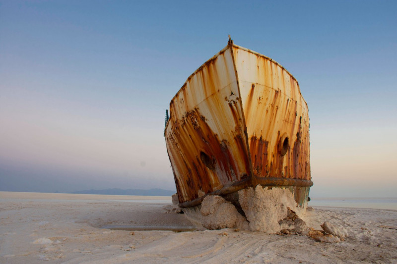 Lake Urmia and hamze ship