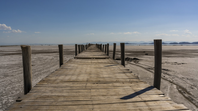 Urmia Salt Lake Jetty Iran