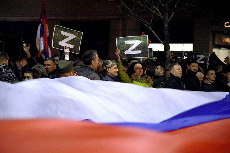 Serbia Belgrade support for the Russian people