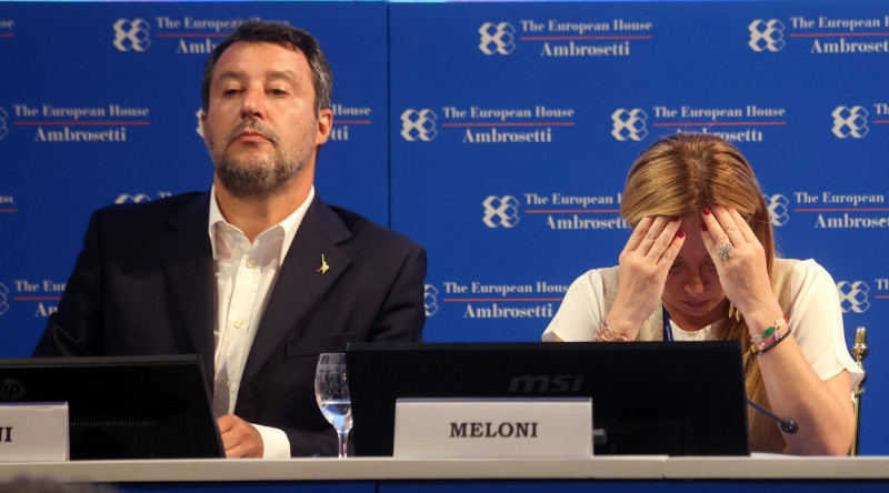 Matteo Salvini și Giorgia Meloni