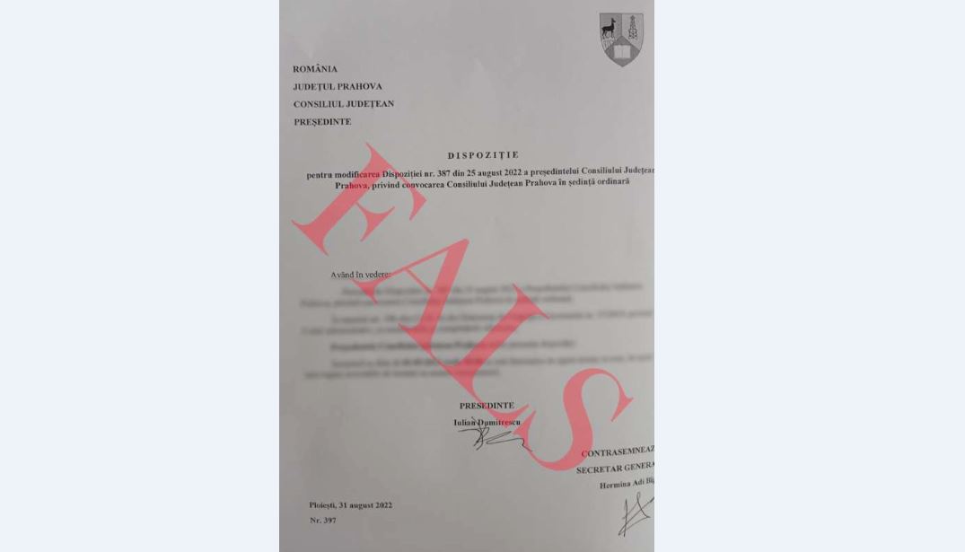 Un document fals, emis în numele CJ Prahova, anunța reluarea furnizării apei calde în Ploiești