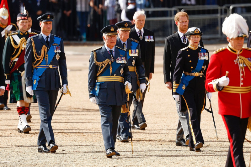 Queen Elizabeth II's coffin procession from Buckingham Palace to Westminster Hall, London, UK - 14 Sep 2022