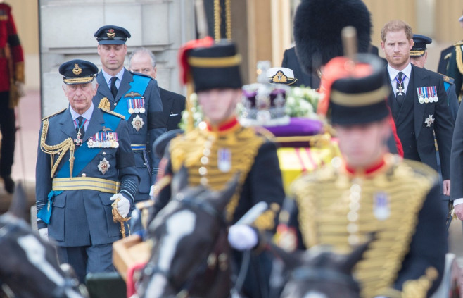 Queen Elizabeth II's coffin procession from Buckingham Palace to Westminster Hall, London, UK - 14 Sep 2022