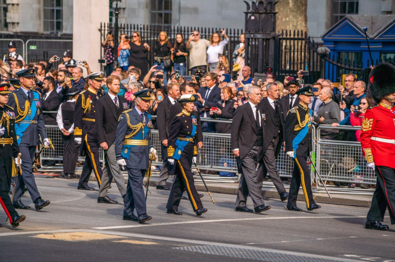 Queen Elizabeth II coffin procession from Buckingham Palace to Westminster Hall, Whitehall, London, United Kingdom - 14 Sep 2022