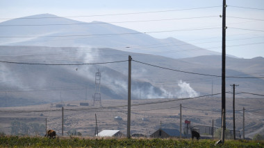 The consequences of shelling by Azerbaijan of the border settlements of the Gegharkunin region of Armenia.