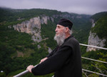 Last of the Stylites Maxime Qavtaradze, who lives on top of the Katskhi Pillar, Georgia - 22 Jun 2013