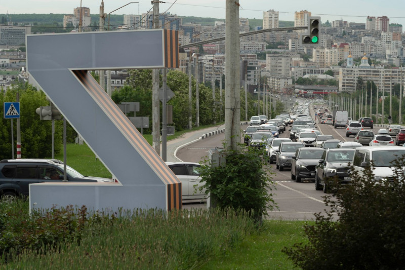 Litera Z la intrarea în orașul rusesc Belgorod