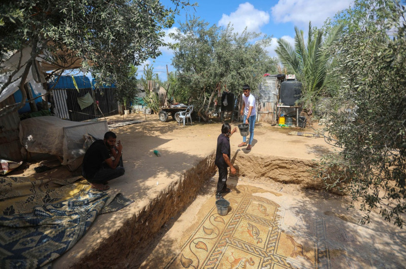 Un fermier palestinian a descoperit un mozaic bizantin