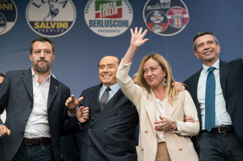 Leaders of the Centre-right parties held their final election rally in Rome, Italy - 22 Sept 2022