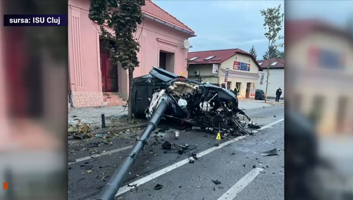 Un șofer de 25 de ani a murit pe loc într-un grav accident rutier în centrul orașului Cluj-Napoca
