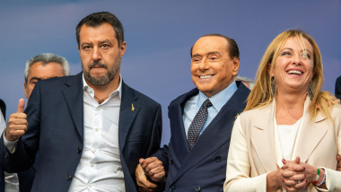 Italian Political Parties (Forza Italia, Fratelli D'Italia, Lega And Moderati), Campaigning For The 2022 General Election, Roma, Italy - 22 Sep 2022
