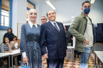 Italy: Elections - Berlusconi at the poll: the president of Forza Italia votes