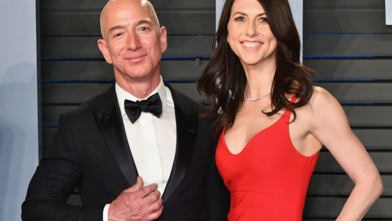 MacKenzie Scott și Jeff Bezos în 2018